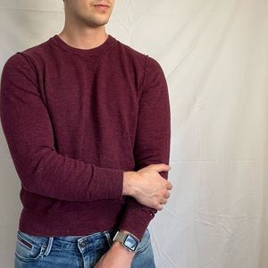 Tommy Hilfiger dark red crew neck sweater